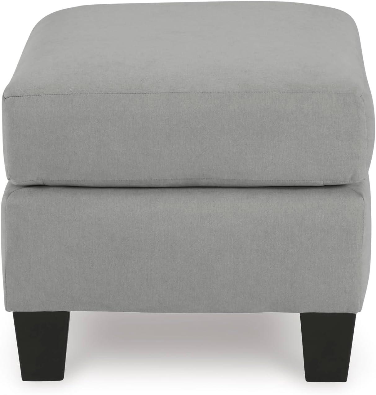 imageSignature Design by Ashley Adlai Casual Upholstered Ottoman Light Gray