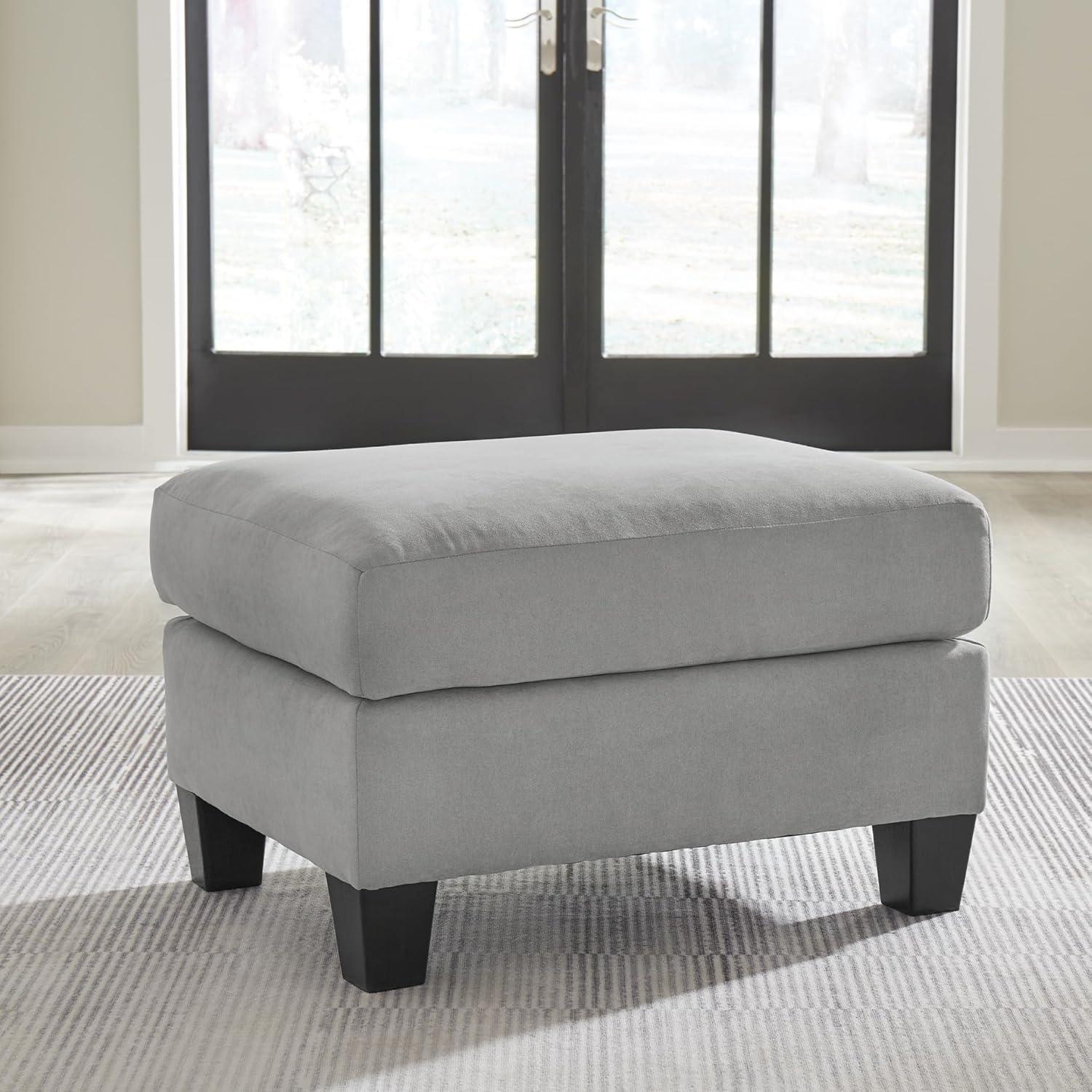 imageSignature Design by Ashley Adlai Casual Upholstered Ottoman Light Gray