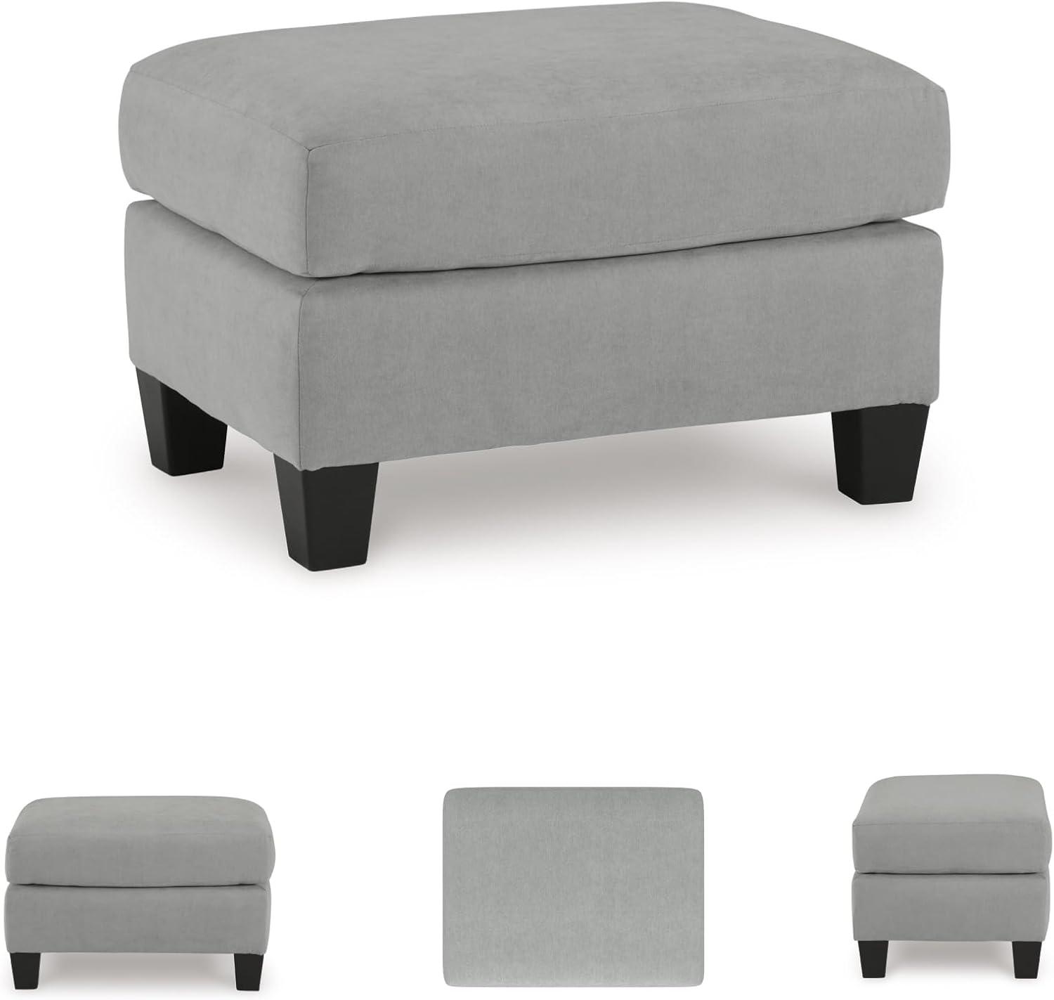 imageSignature Design by Ashley Adlai Casual Upholstered Ottoman Light Gray