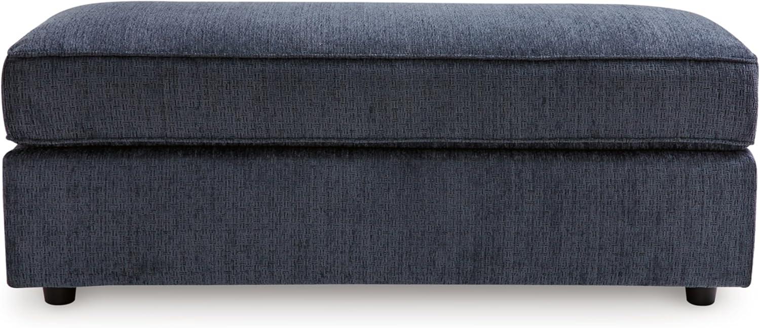 imageSignature Design by Ashley Albar Place Modern Upholstered Rectangular Accent Ottoman Blue
