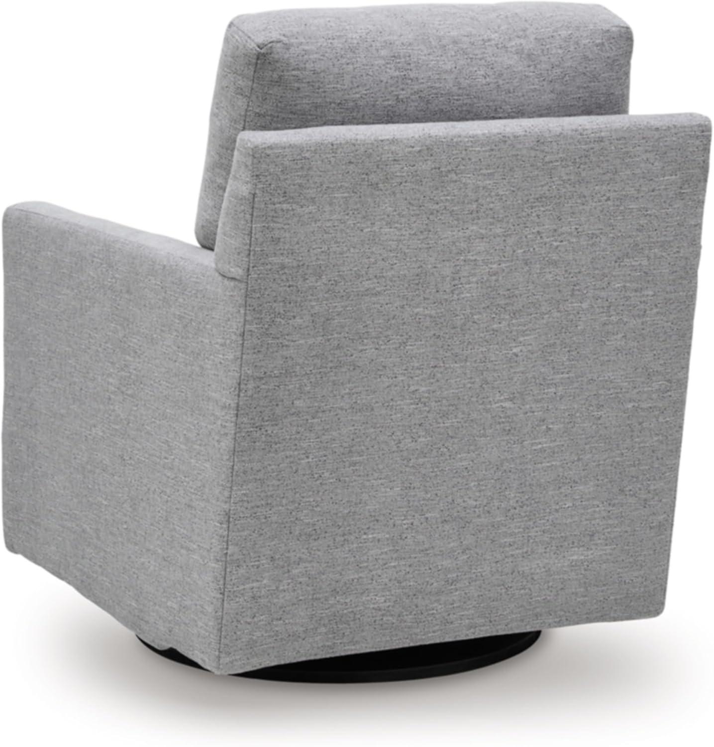 imageSignature Design by Ashley Freybourne NextGen Nuvella Casual Stain Resistant Swivel Accent Chair with Reversible Cushions Light BrownGrey