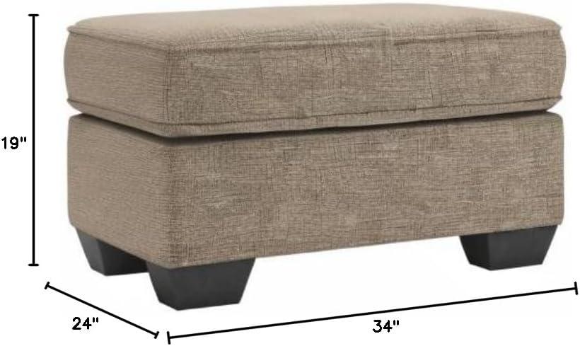 imageSignature Design by Ashley Greaves Contemporary Accent Ottoman GrayBeige