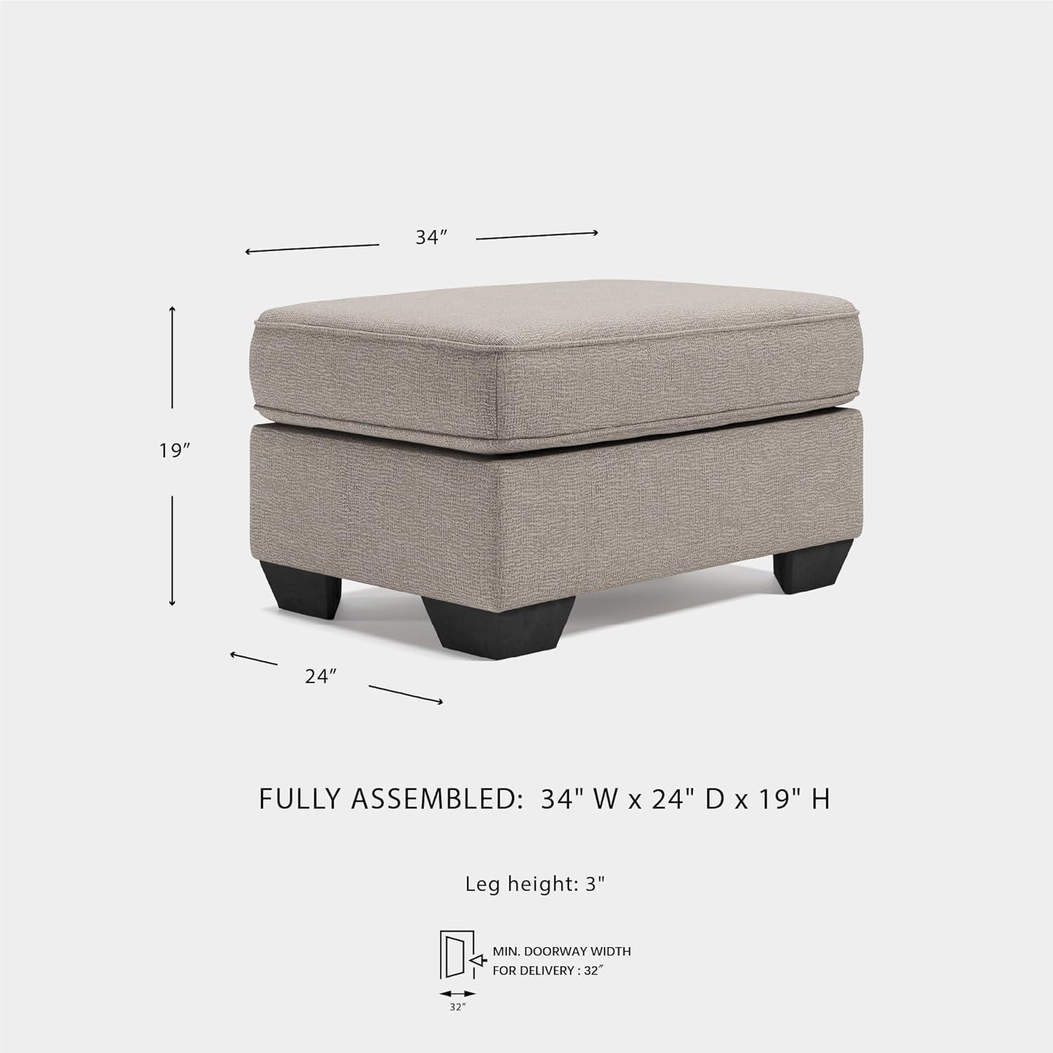 imageSignature Design by Ashley Greaves Contemporary Accent Ottoman GrayGrey