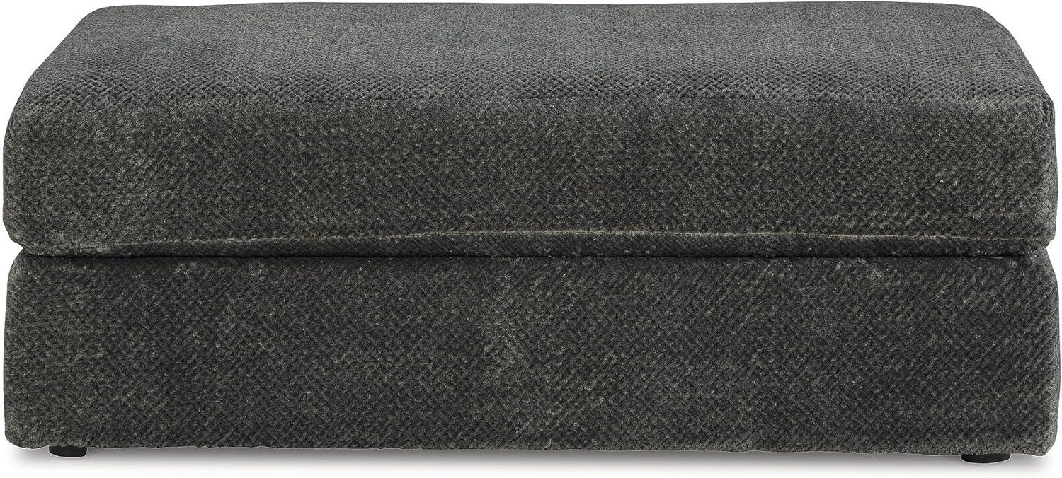 imageSignature Design by Ashley Karinne Contemporary Upholstered Oversized Accent Ottoman with NonSkid Legs WhiteBlack