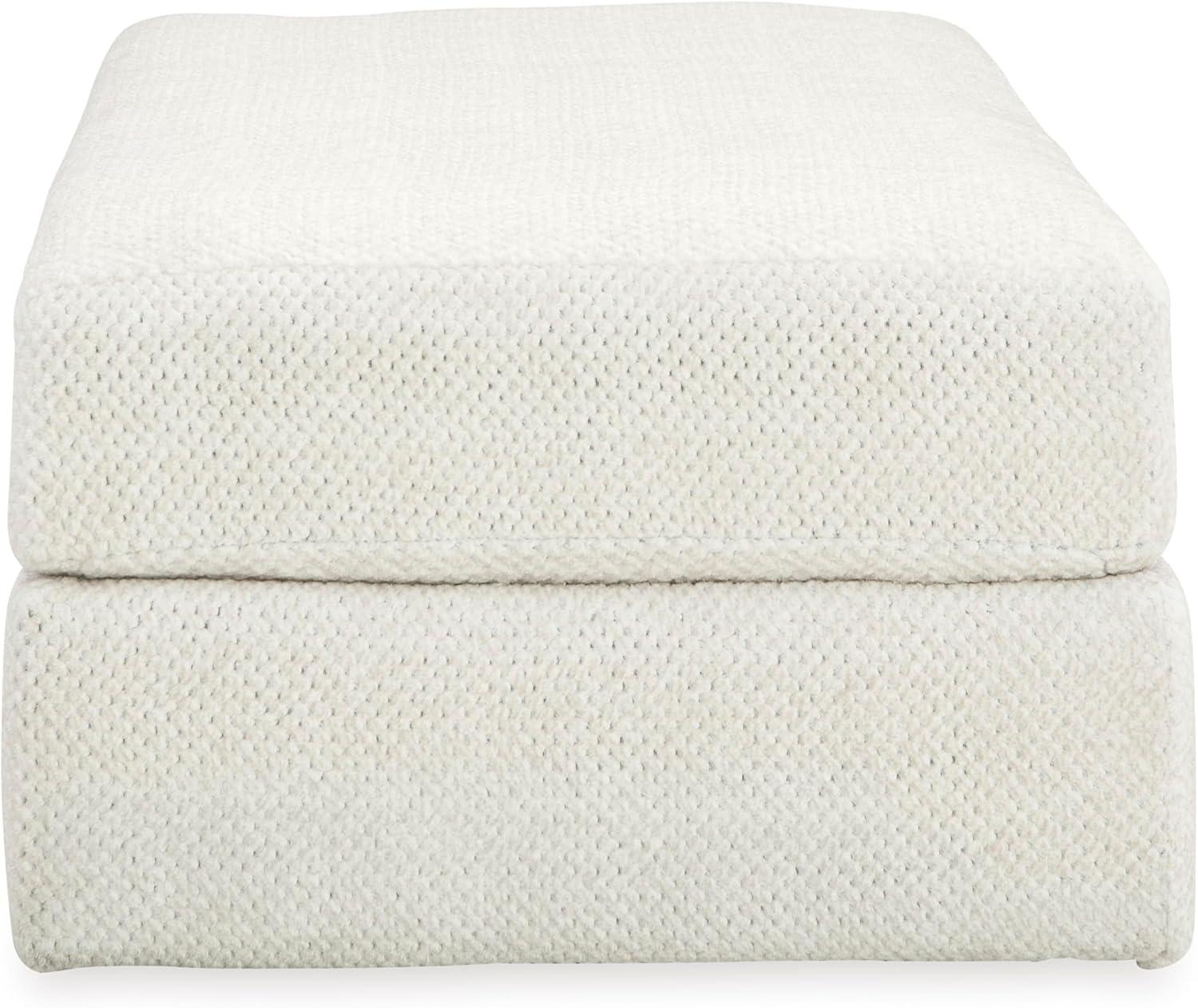 imageSignature Design by Ashley Karinne Contemporary Upholstered Oversized Accent Ottoman with NonSkid Legs WhiteWhite