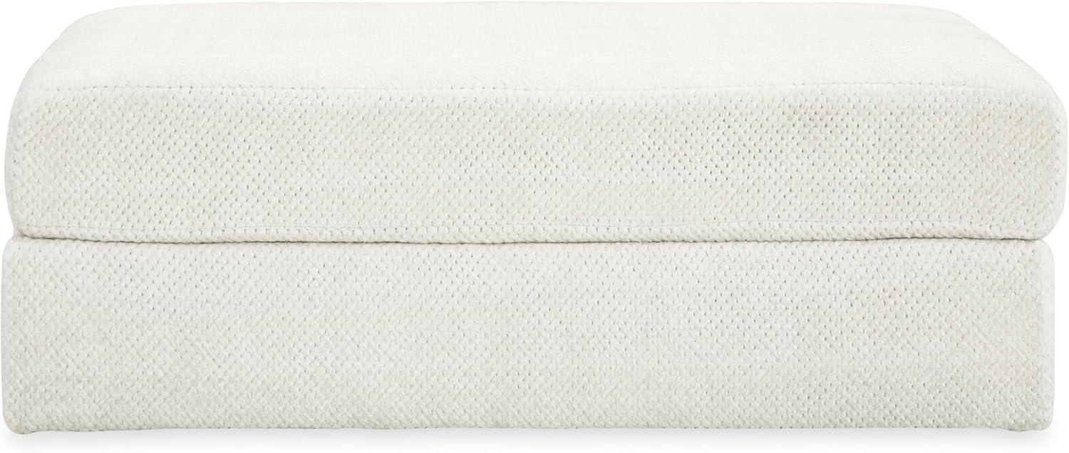 imageSignature Design by Ashley Karinne Contemporary Upholstered Oversized Accent Ottoman with NonSkid Legs WhiteWhite