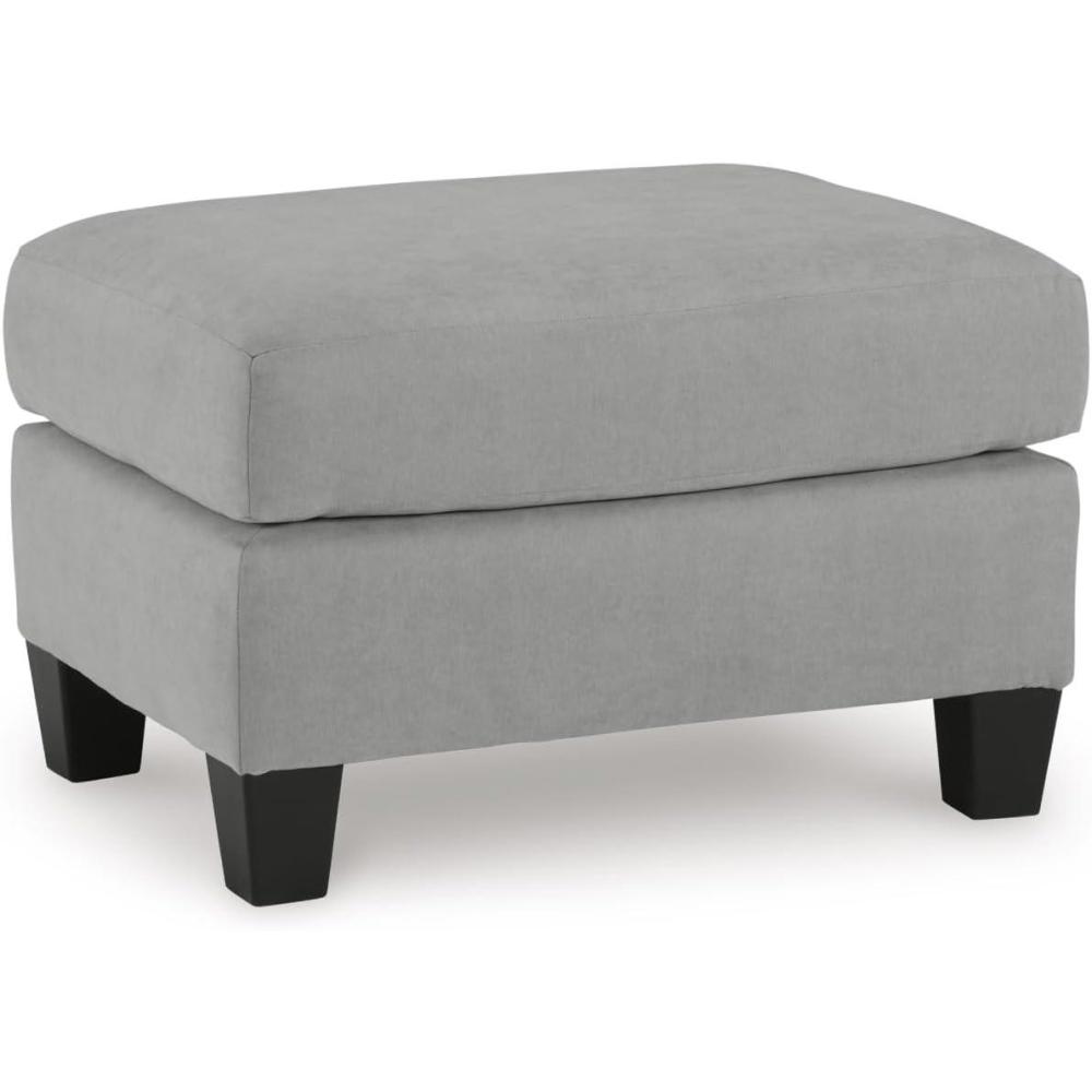 imageSignature Design by Ashley Adlai Casual Upholstered Ottoman Light Gray