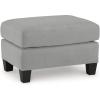 imageSignature Design by Ashley Adlai Casual Upholstered Ottoman Light Gray