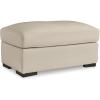 imageSignature Design by Ashley Treasure Trove Contemporary Leather Match Rectangular Ottoman for Living Room Beige