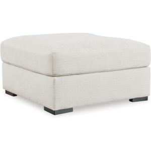 Signature Design by Ashley Accomplished Transitional Upholstered Square Oversized Accent Ottoman, Beige