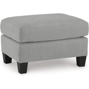 Signature Design by Ashley Adlai Casual Upholstered Ottoman, Light Gray