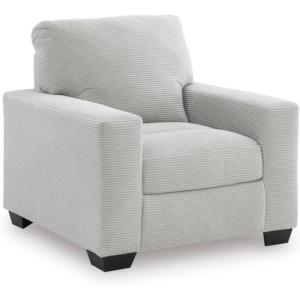 Signature Design by Ashley Ammon Urban Anti Sag Chair with Loose Seat Cushion, White(Light Gray)