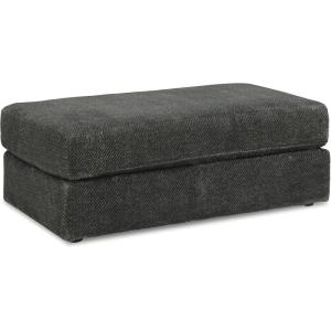 Signature Design by Ashley Karinne Contemporary Upholstered Oversized Accent Ottoman with Non-Skid Legs, White(Black)
