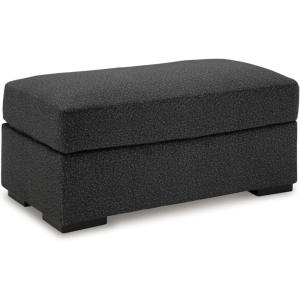 Signature Design by Ashley Wryenlynn Contemporary Upholstered Rectangular Ottoman, Black