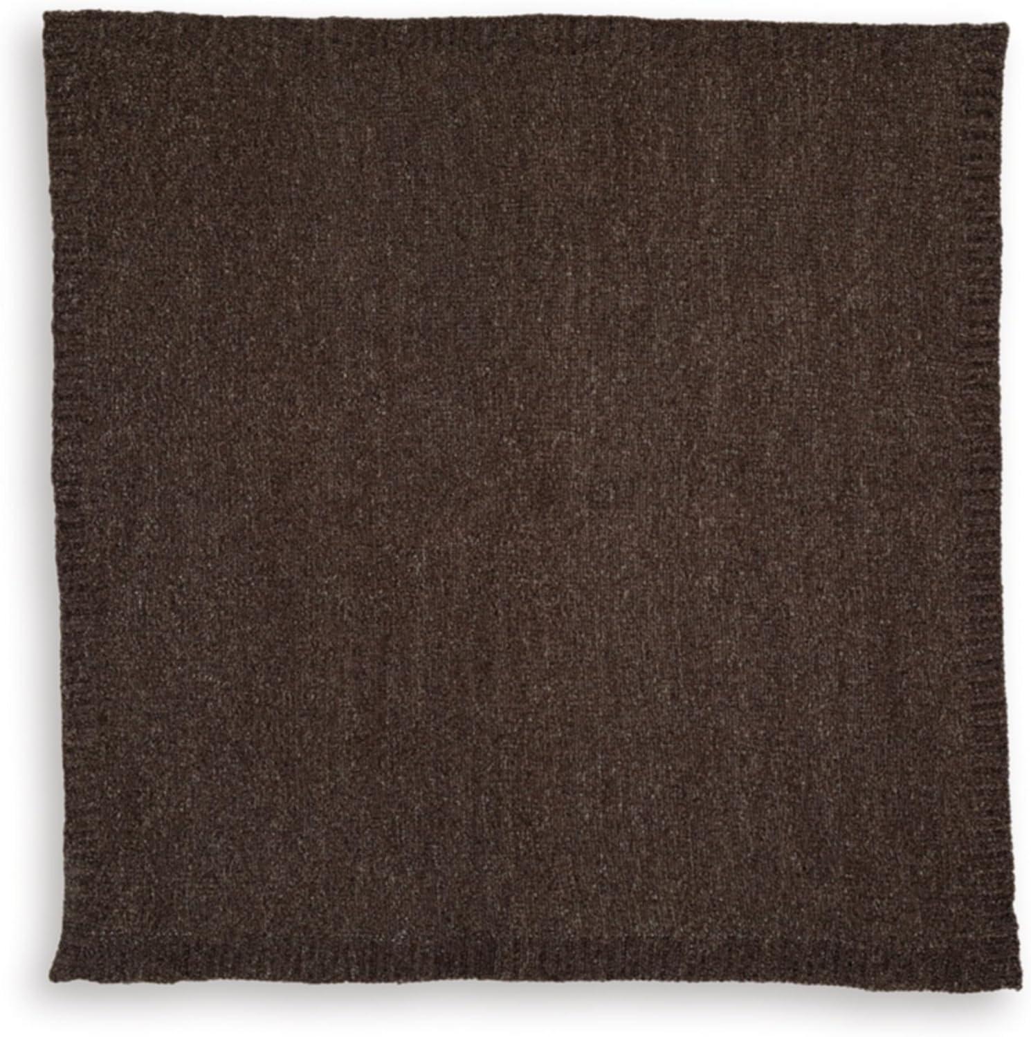 imageSignature Design by Ashley Anawood Farmhouse Washable Knitted Throw with Border Edge Dark BrownDark Brown