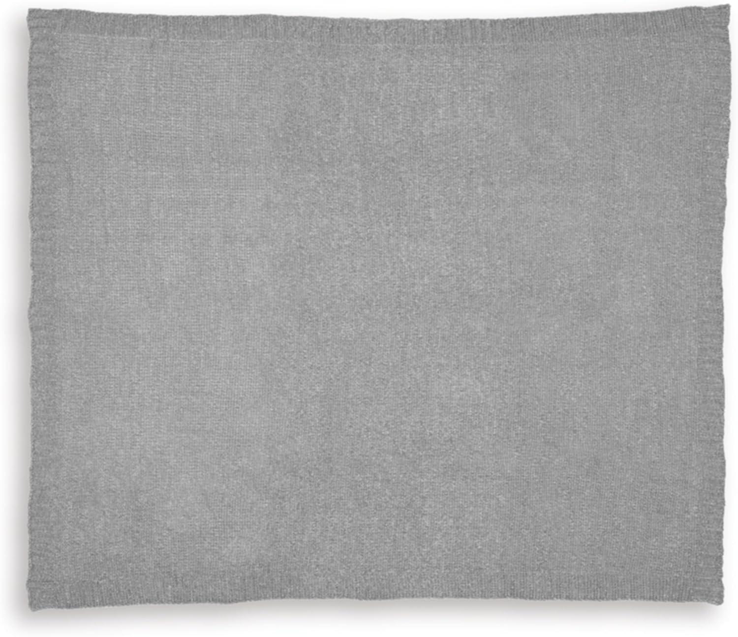 imageSignature Design by Ashley Anawood Farmhouse Washable Knitted Throw with Border Edge Dark BrownLight Gray