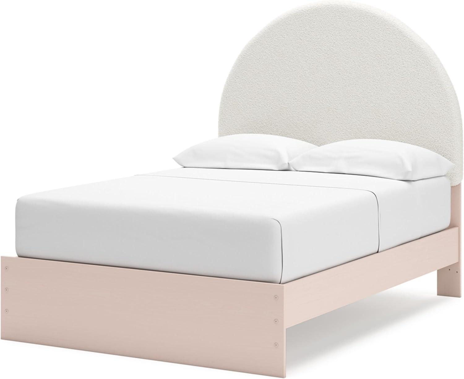 imageSignature Design by Ashley Birkmore MidCentury Modern 6Drawer Dresser with Floral Pattern Easy Glide and Safety Stop for Bedroom Light BrownBlush