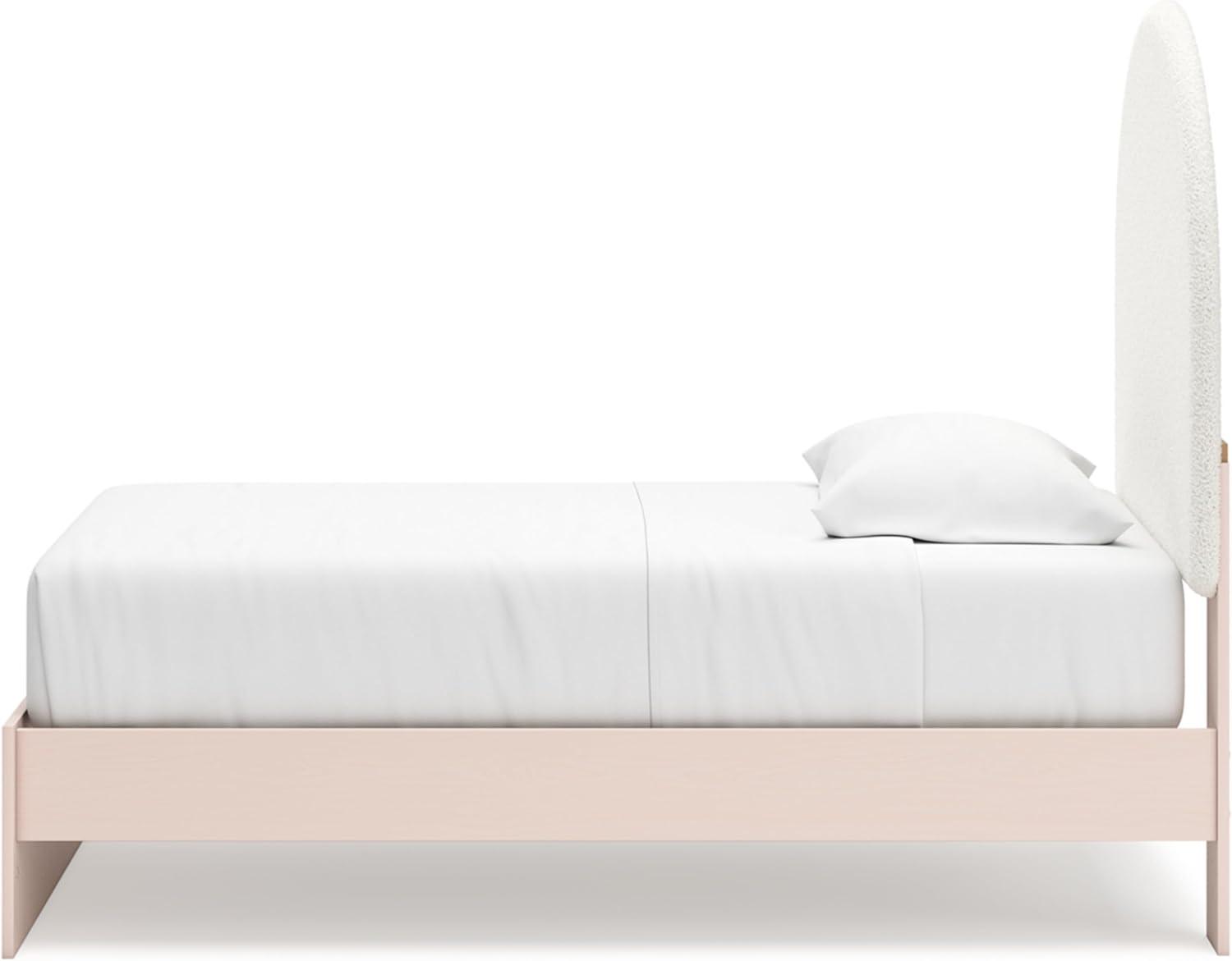 imageSignature Design by Ashley Birkmore MidCentury Modern 6Drawer Dresser with Floral Pattern Easy Glide and Safety Stop for Bedroom Light BrownBlush