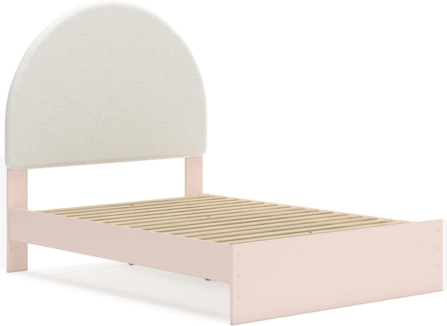 imageSignature Design by Ashley Birkmore MidCentury Modern 6Drawer Dresser with Floral Pattern Easy Glide and Safety Stop for Bedroom Light BrownBlush