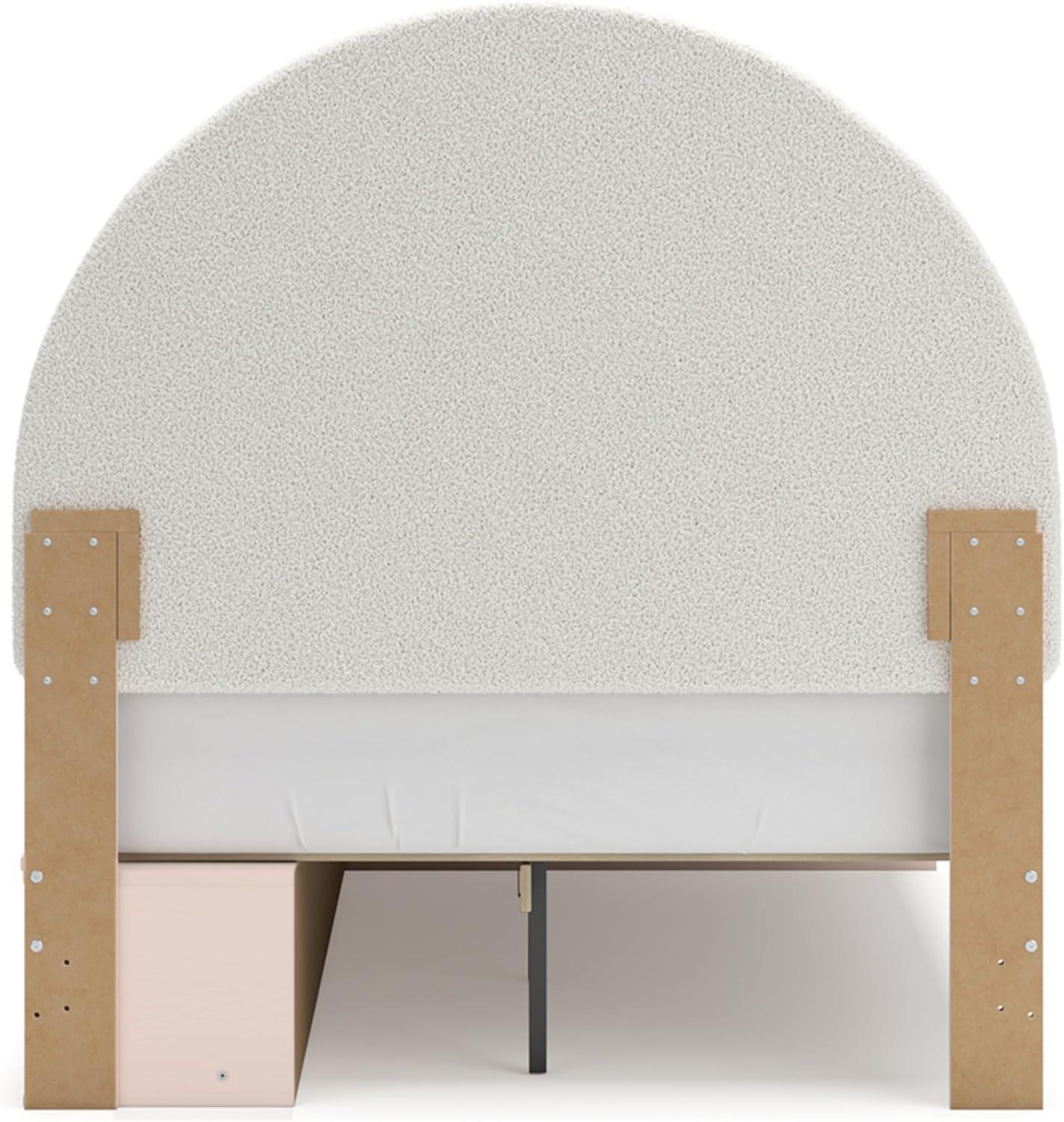 imageSignature Design by Ashley Birkmore MidCentury Modern 6Drawer Dresser with Floral Pattern Easy Glide and Safety Stop for Bedroom Light BrownBlush