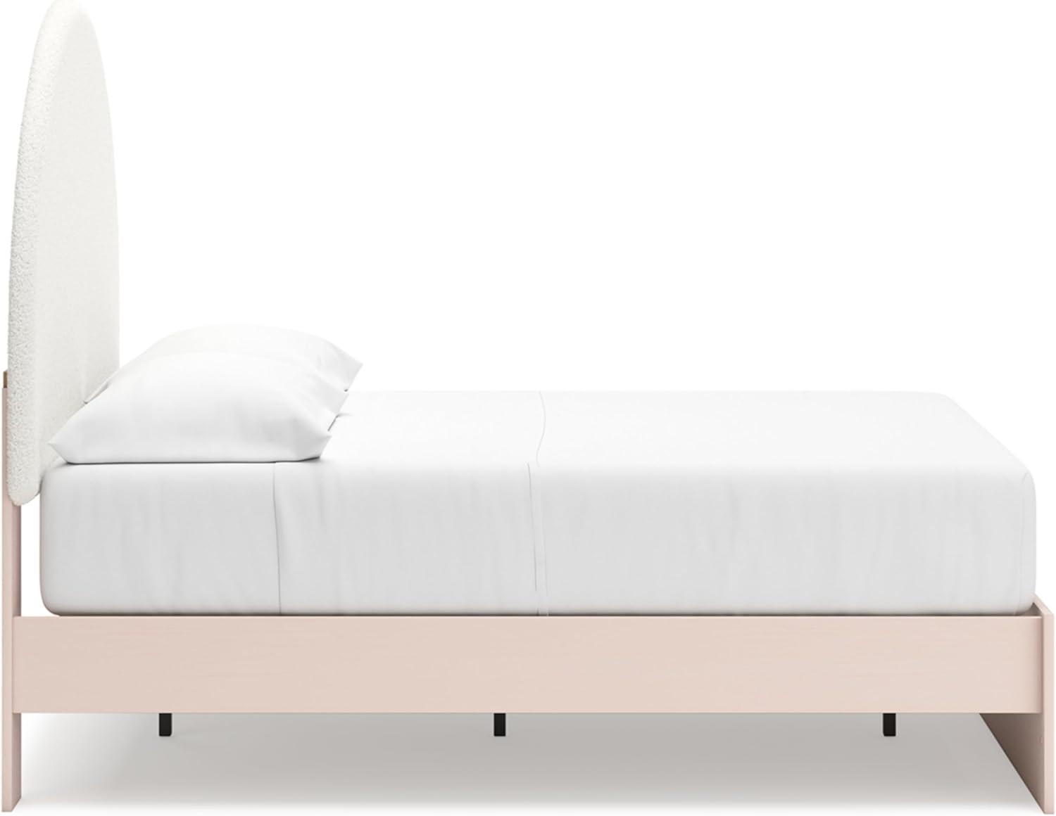 imageSignature Design by Ashley Birkmore MidCentury Modern 6Drawer Dresser with Floral Pattern Easy Glide and Safety Stop for Bedroom Light BrownBlush