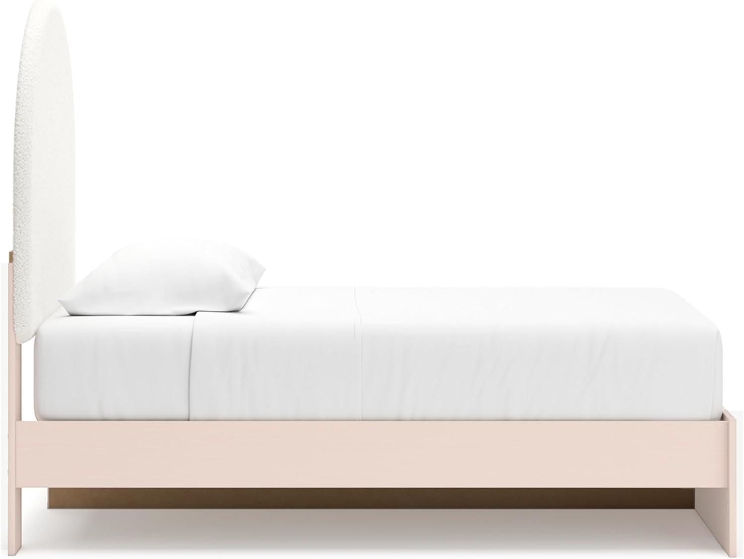 imageSignature Design by Ashley Birkmore MidCentury Modern 6Drawer Dresser with Floral Pattern Easy Glide and Safety Stop for Bedroom Light BrownBlush