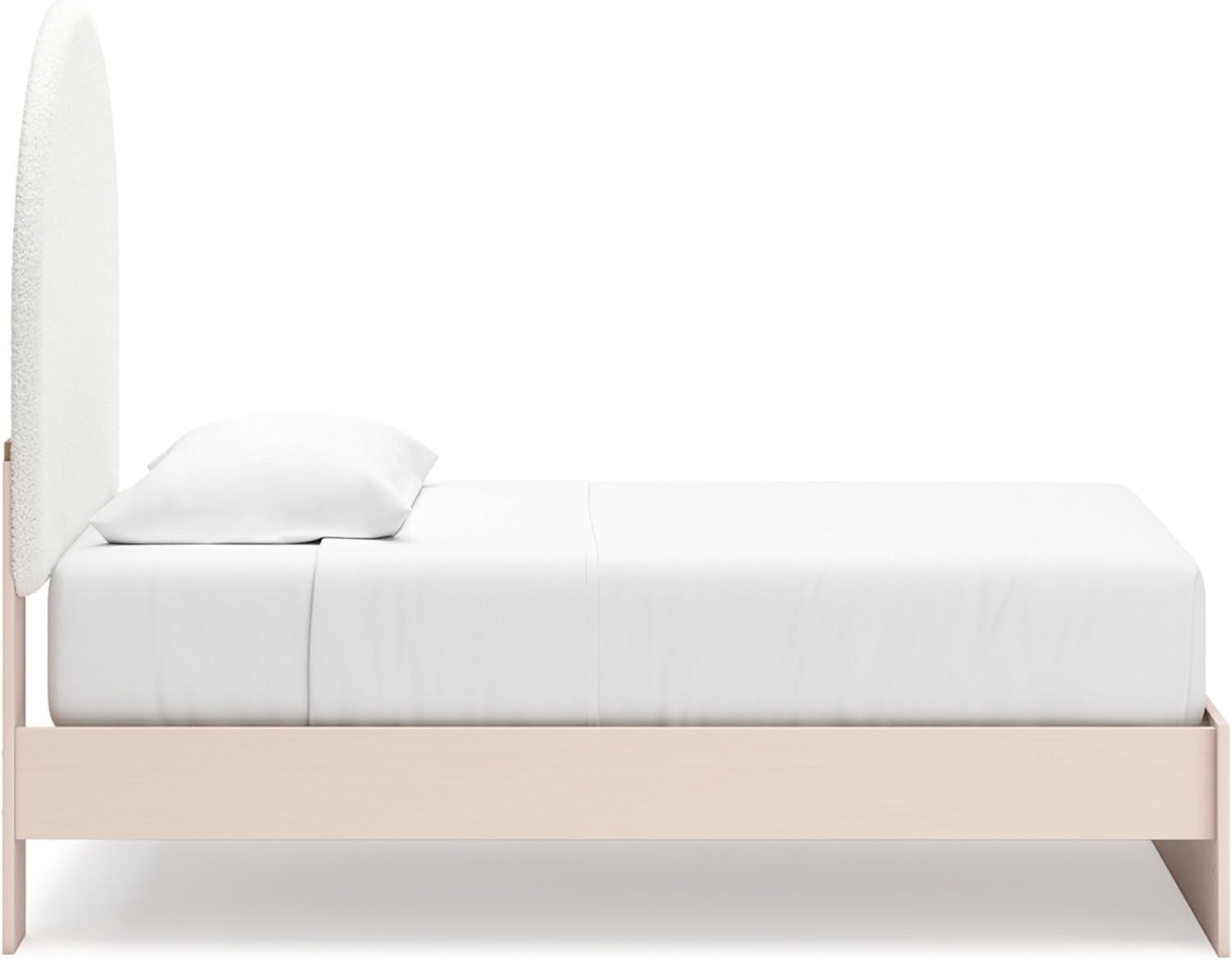 imageSignature Design by Ashley Birkmore MidCentury Modern 6Drawer Dresser with Floral Pattern Easy Glide and Safety Stop for Bedroom Light BrownBlush