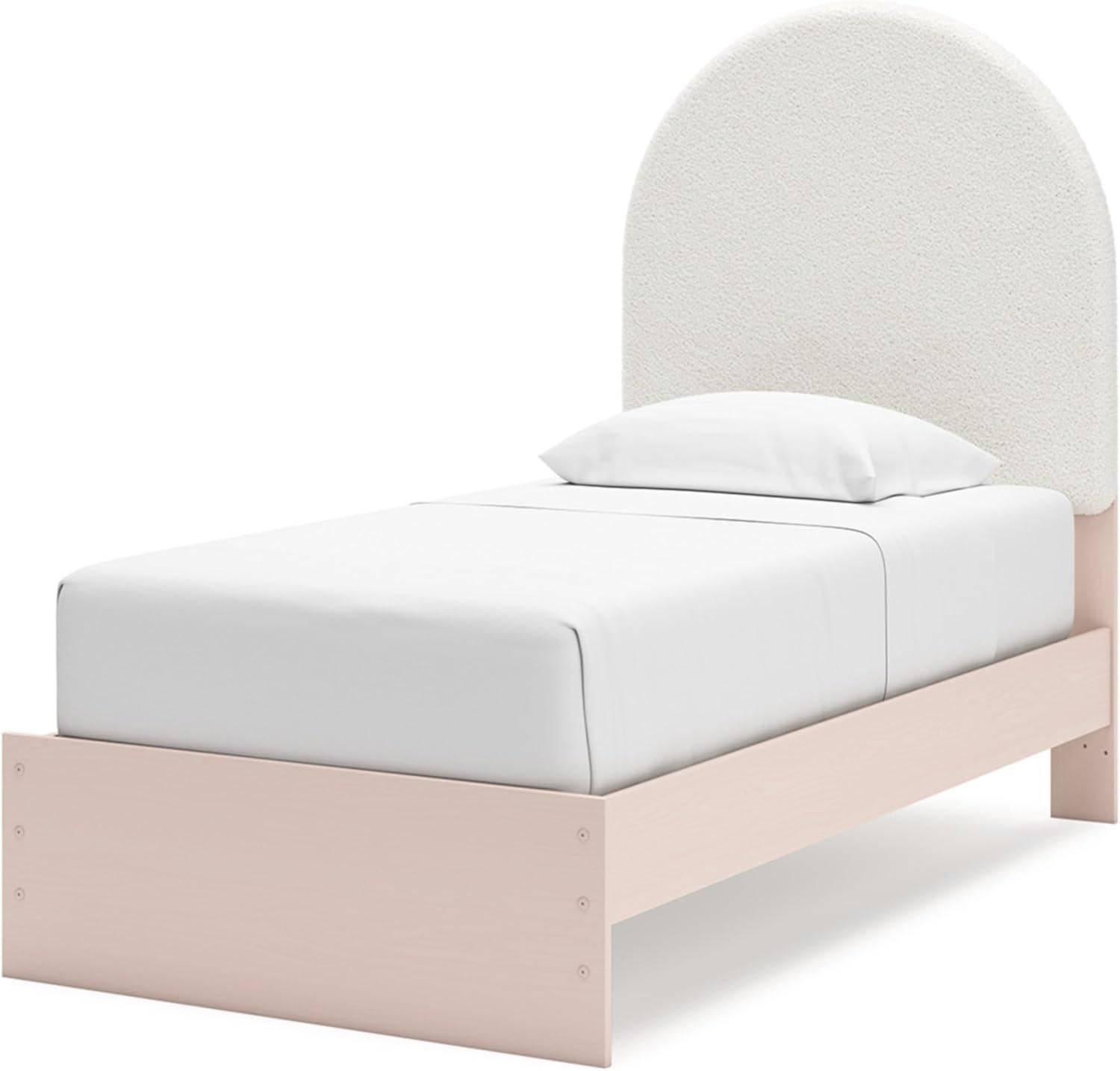 imageSignature Design by Ashley Birkmore MidCentury Modern 6Drawer Dresser with Floral Pattern Easy Glide and Safety Stop for Bedroom Light BrownBlush