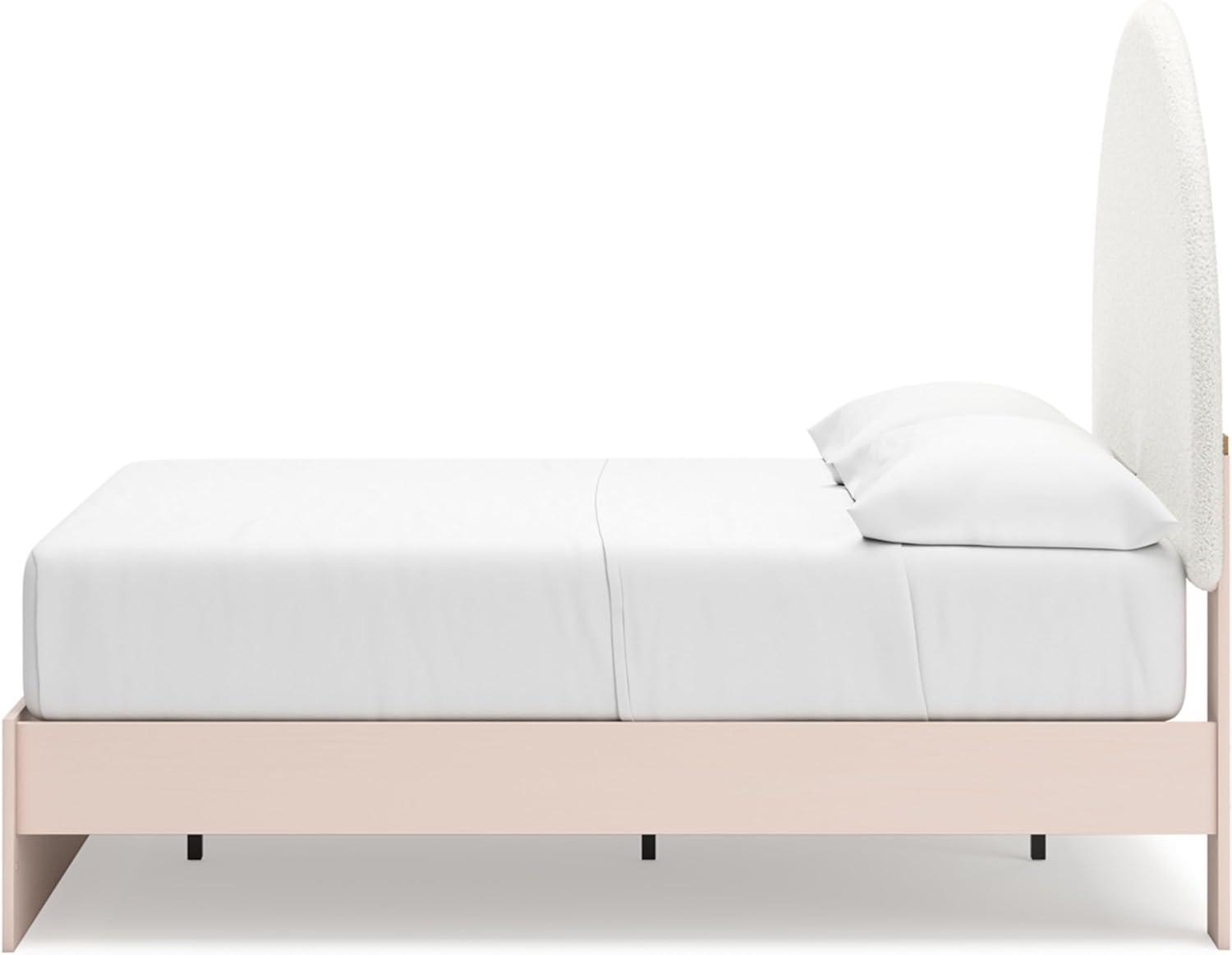 imageSignature Design by Ashley Birkmore MidCentury Modern 6Drawer Dresser with Floral Pattern Easy Glide and Safety Stop for Bedroom Light BrownBlush