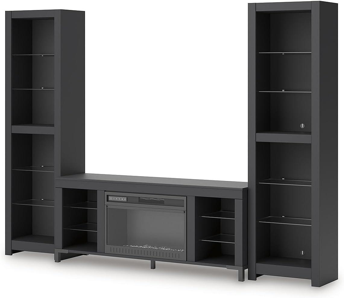 imageSignature Design by Ashley Cayberry Modern 3Piece Entertainment Center with Electric Fireplace for TVs up to 68quot Black