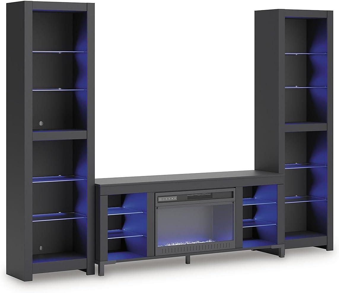 imageSignature Design by Ashley Cayberry Modern 3Piece Entertainment Center with Electric Fireplace for TVs up to 68quot Black