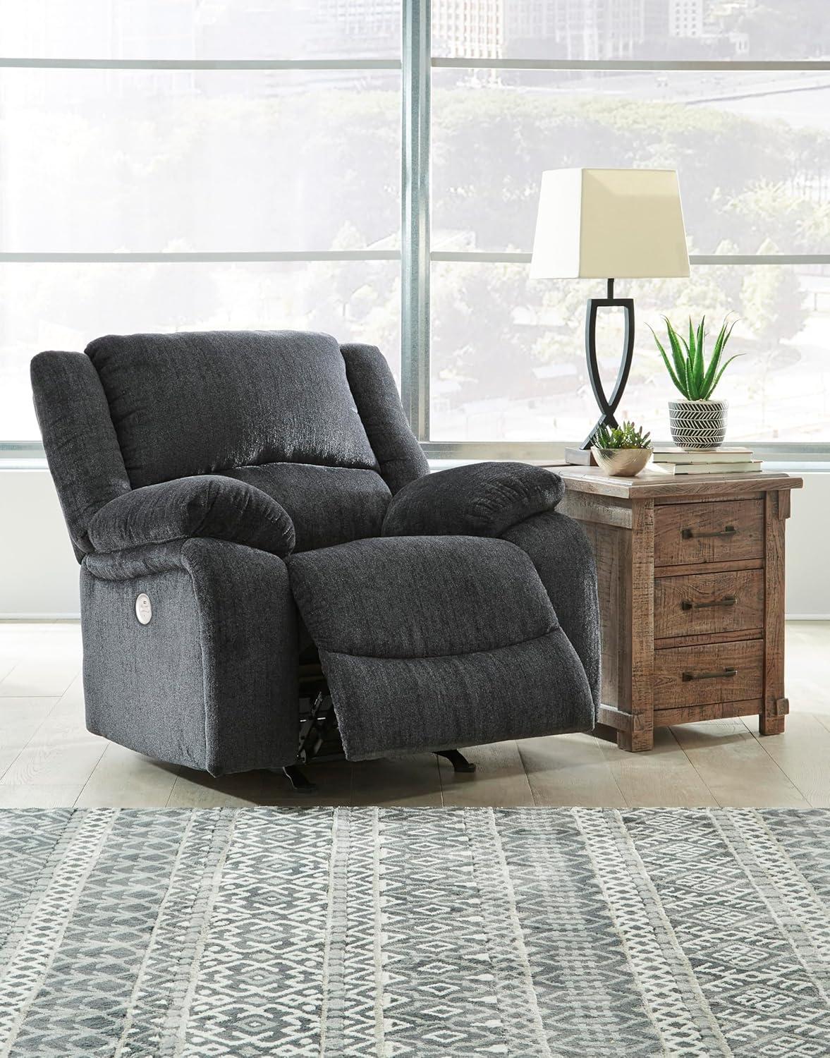 imageSignature Design by Ashley Draycoll Contemporary Power Rocker Recliner Dark GrayPower
