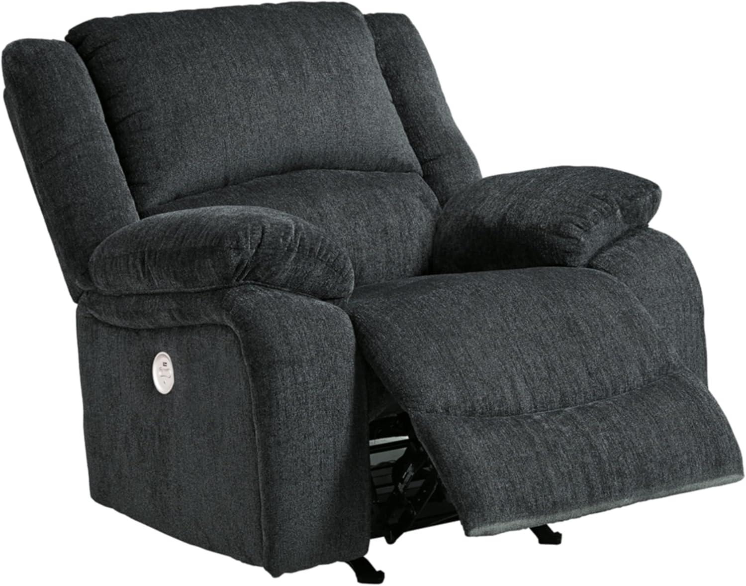 imageSignature Design by Ashley Draycoll Contemporary Power Rocker Recliner Dark GrayPower