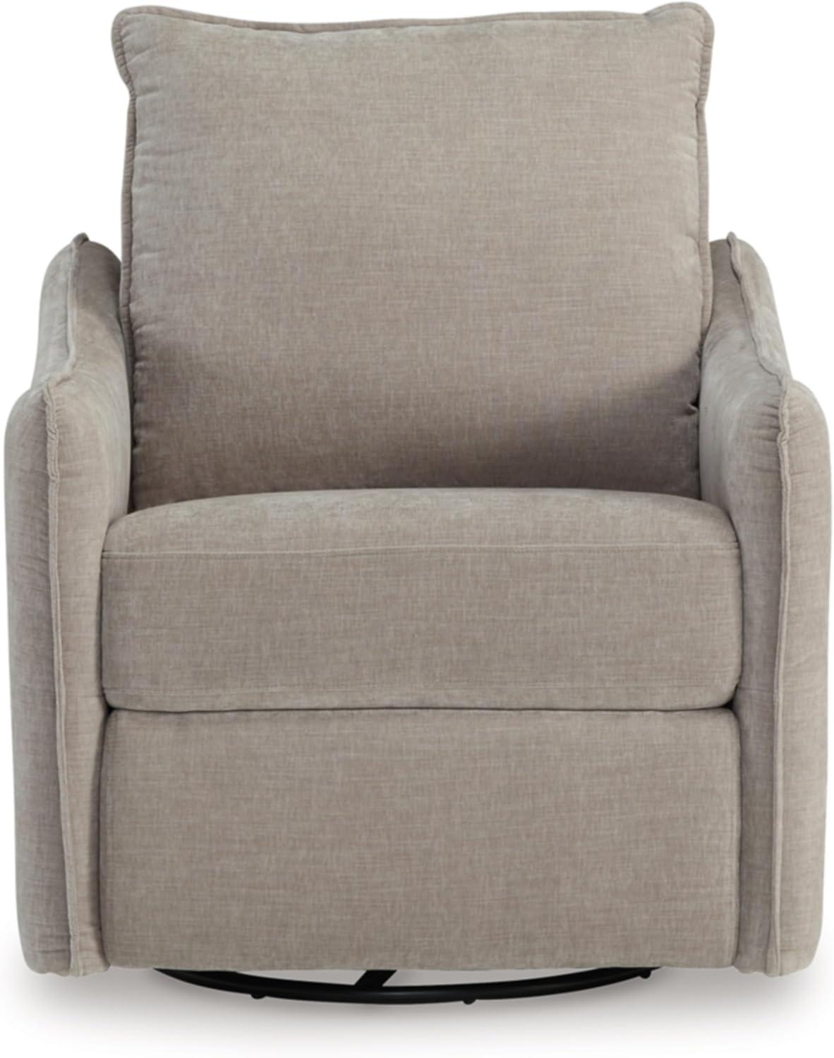 imageSignature Design by Ashley McBurg Contemporary Swivel Power Recliner with USB Ports Light GrayLight Gray