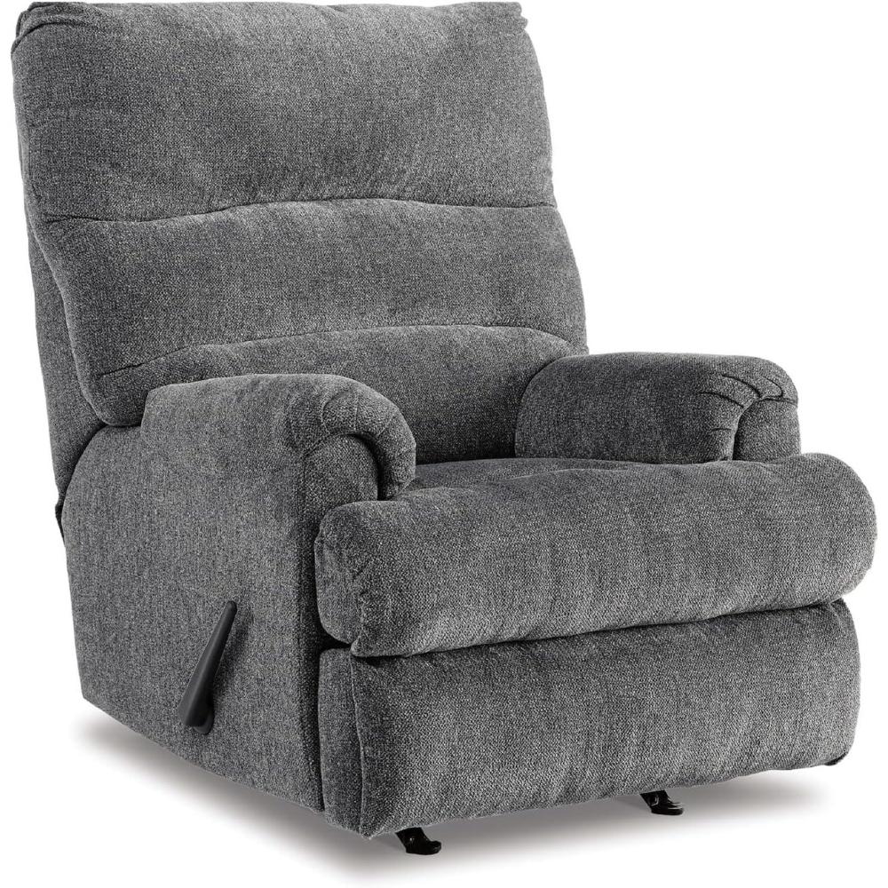 imageSignature Design by Ashley Man Fort Traditional Rocker Recliner Dark GrayDark Gray