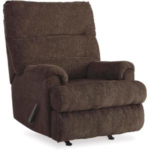 Signature Design by Ashley Man Fort Traditional Rocker Recliner, Dark Gray(Dark Brown)