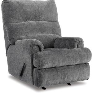 Signature Design by Ashley Man Fort Traditional Rocker Recliner, Dark Gray(Dark Gray)
