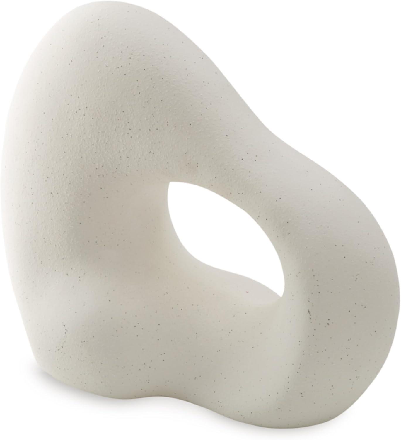 imageSignature Design by Ashley Arthrow Minimalist Waterproof Ceramic Abstract Sculpture WhiteWhite
