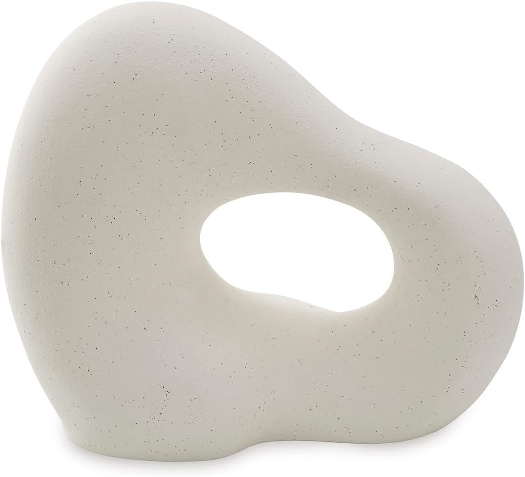 imageSignature Design by Ashley Arthrow Minimalist Waterproof Ceramic Abstract Sculpture WhiteWhite