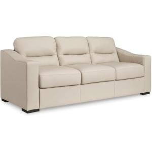 Signature Design by Ashley Treasure Trove Contemporary Leather Match Sofa, Beige