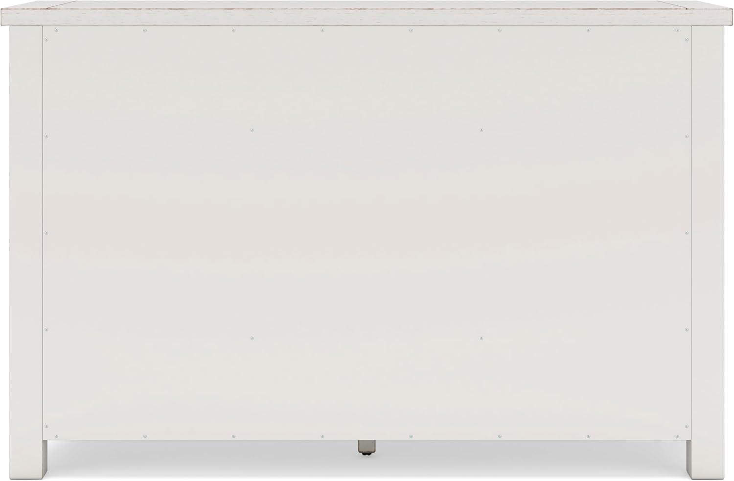imageSignature Design by Ashley Wildenauer Farmhouse Dining Buffet with Drawers and Adjustable Shelves Light Brown ampamp BlackWhite