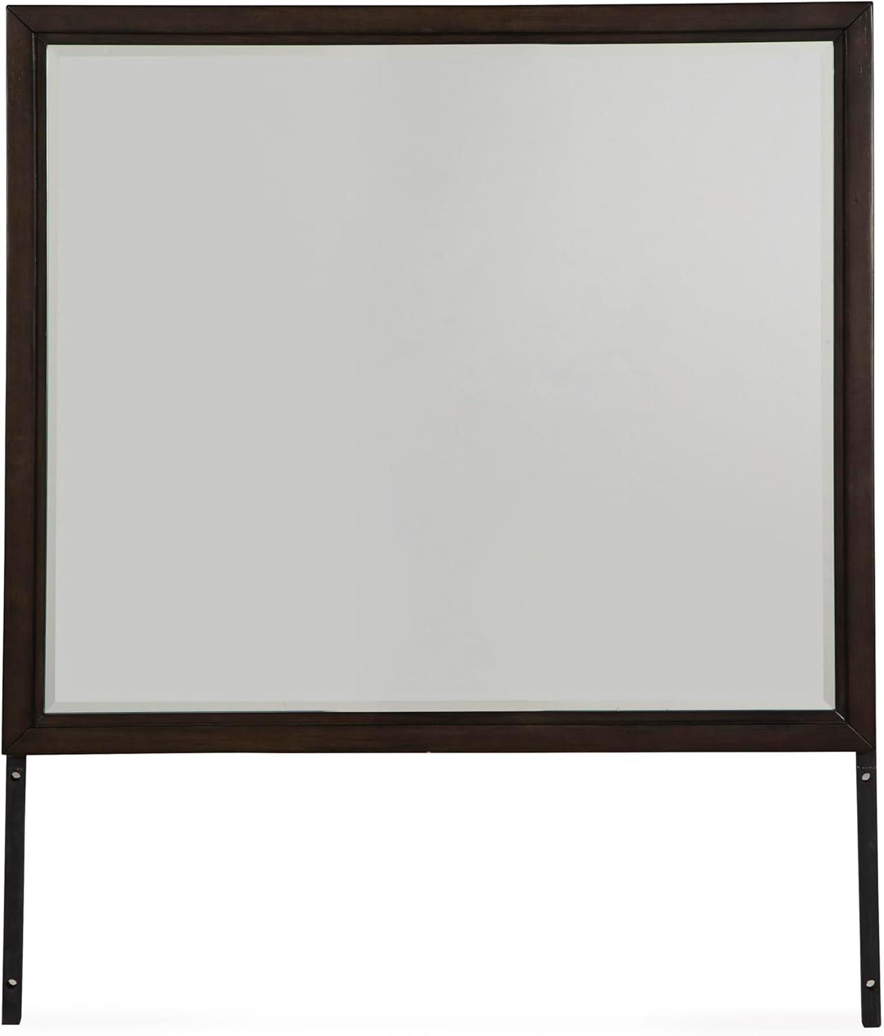 imageSignature Design by Ashley Maribel Traditional 6Drawer Dresser and Mirror with Safety Stop BlackDark Grayish Brown