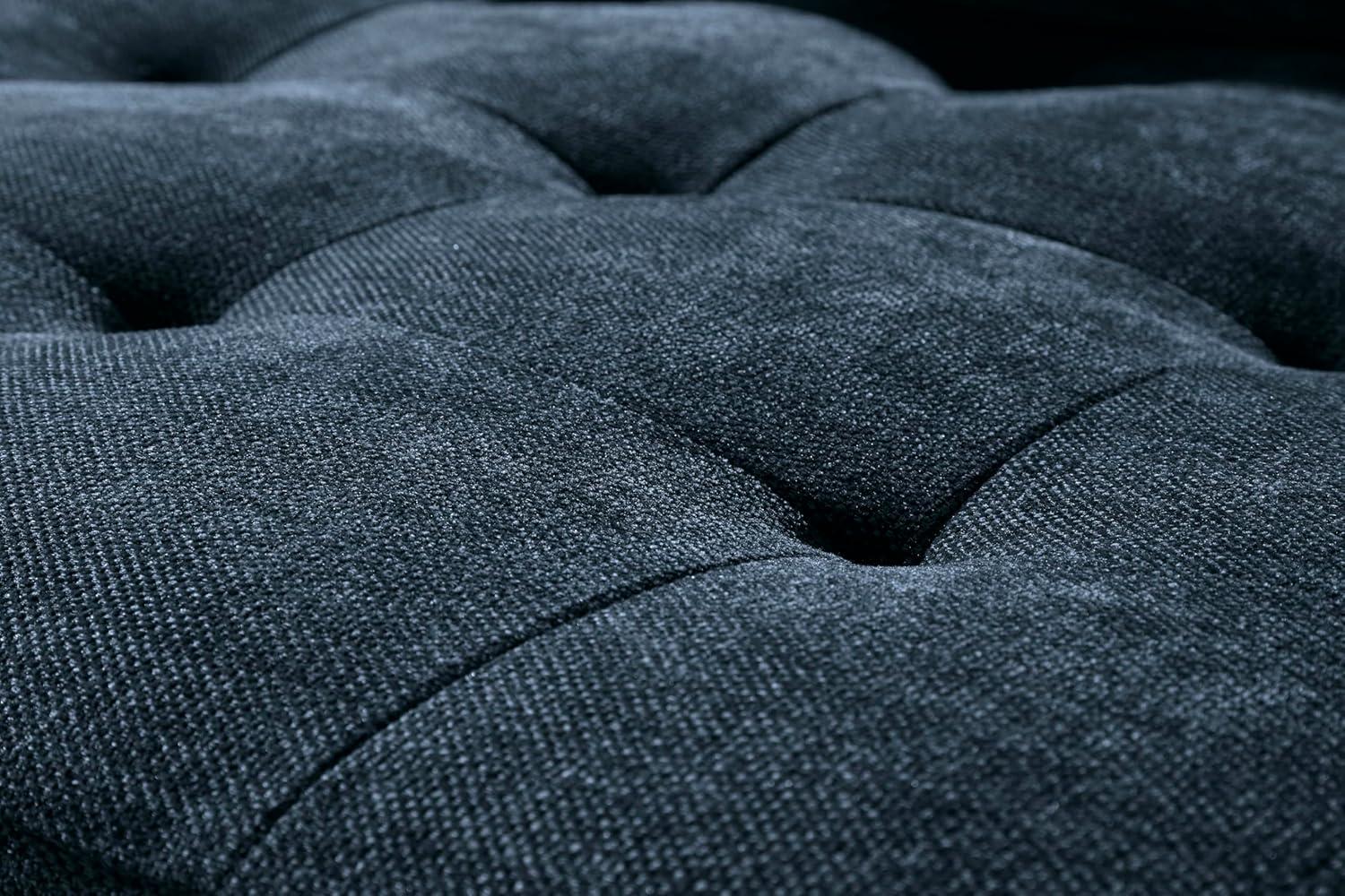 imageSignature Design by Ashley Bixler MidCentury Modern Tufted Loveseat with 2 Toss Pillows GreenBlue