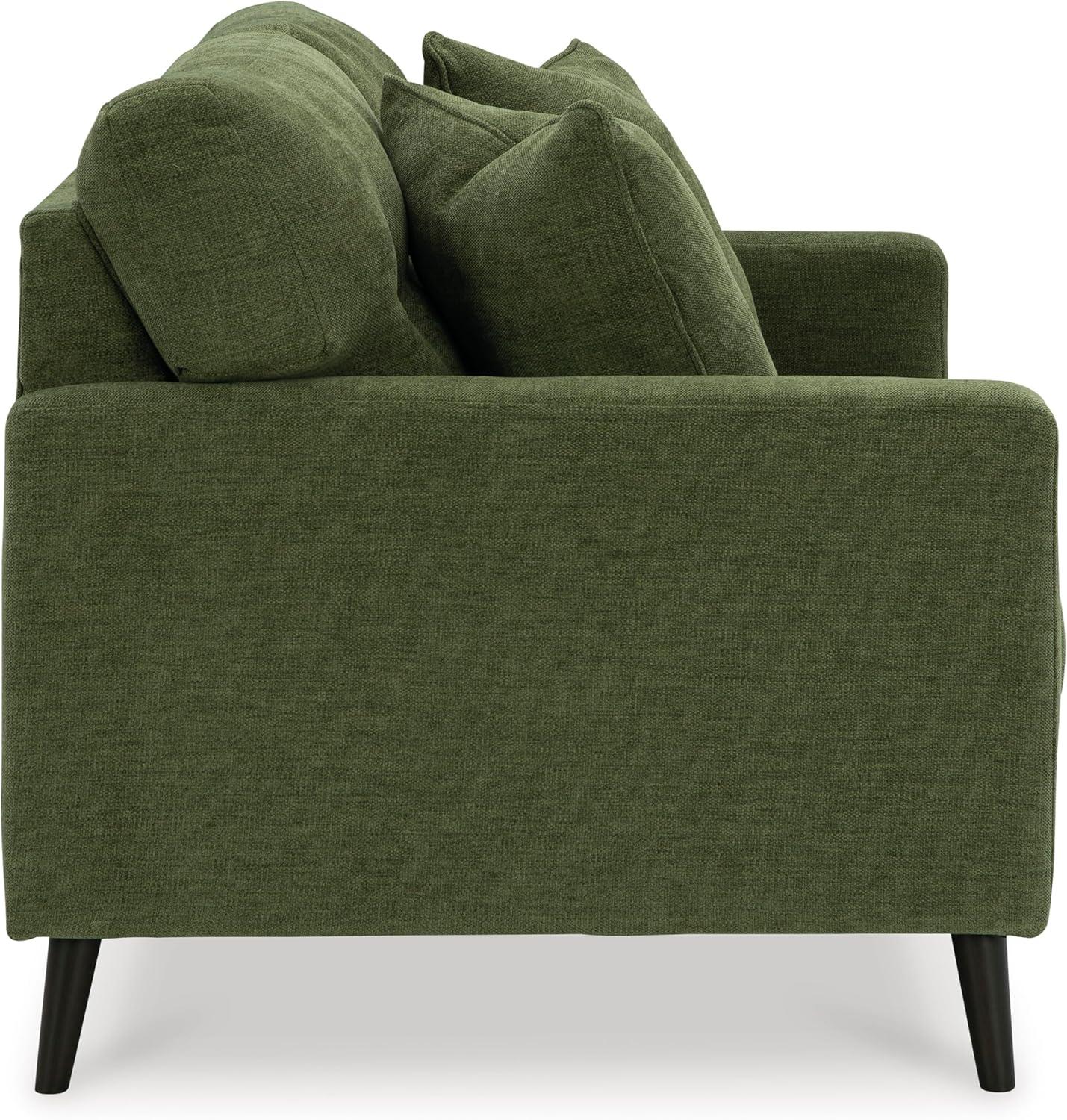imageSignature Design by Ashley Bixler MidCentury Modern Tufted Loveseat with 2 Toss Pillows GreenGreen