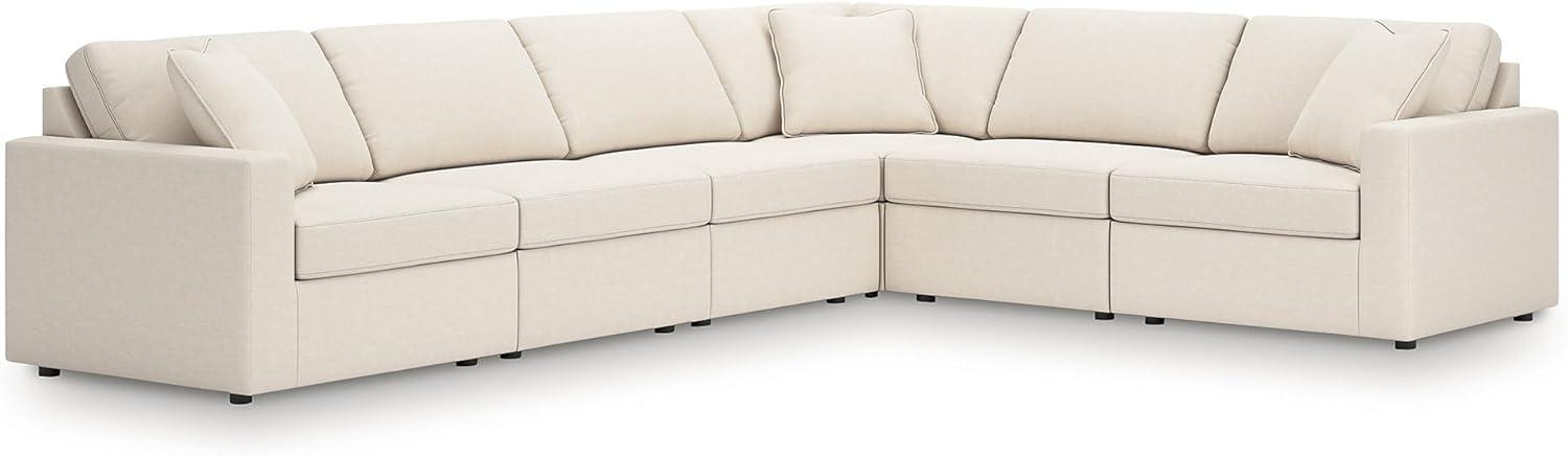 imageSignature Design by Ashley Modmax Contemporary Modular Stain Resistant 3Piece Sofa with Removable Zippered Covers and 2 Accent Pillows Reversible Back and Seat Cushions BlueBeige