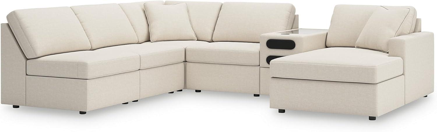 imageSignature Design by Ashley Modmax Contemporary Modular Stain Resistant 3Piece Sofa with Removable Zippered Covers and 2 Accent Pillows Reversible Back and Seat Cushions BlueBeige