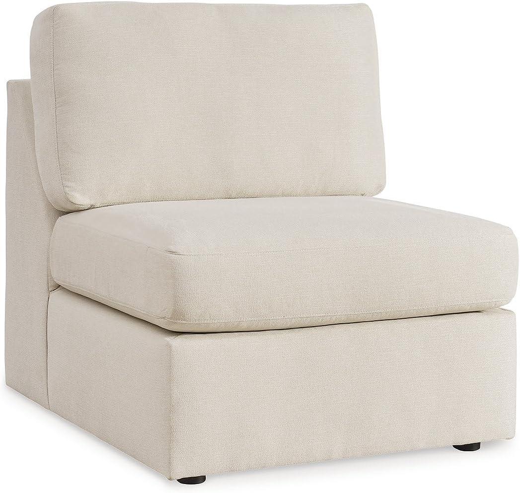 imageSignature Design by Ashley Modmax Contemporary Modular Stain Resistant 3Piece Sofa with Removable Zippered Covers and 2 Accent Pillows Reversible Back and Seat Cushions BlueBeige