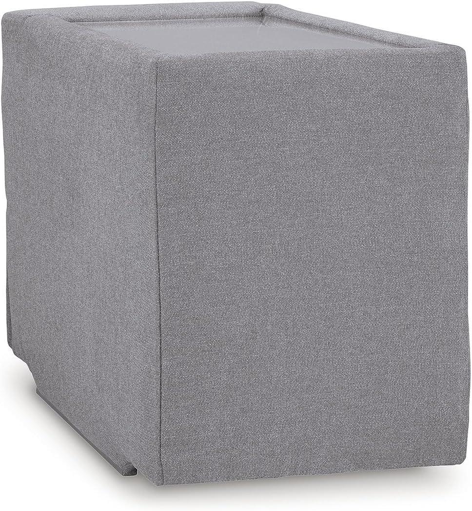 imageSignature Design by Ashley Modmax Contemporary Modular Stain Resistant 3Piece Sofa with Removable Zippered Covers and 2 Accent Pillows Reversible Back and Seat Cushions BlueLight Gray
