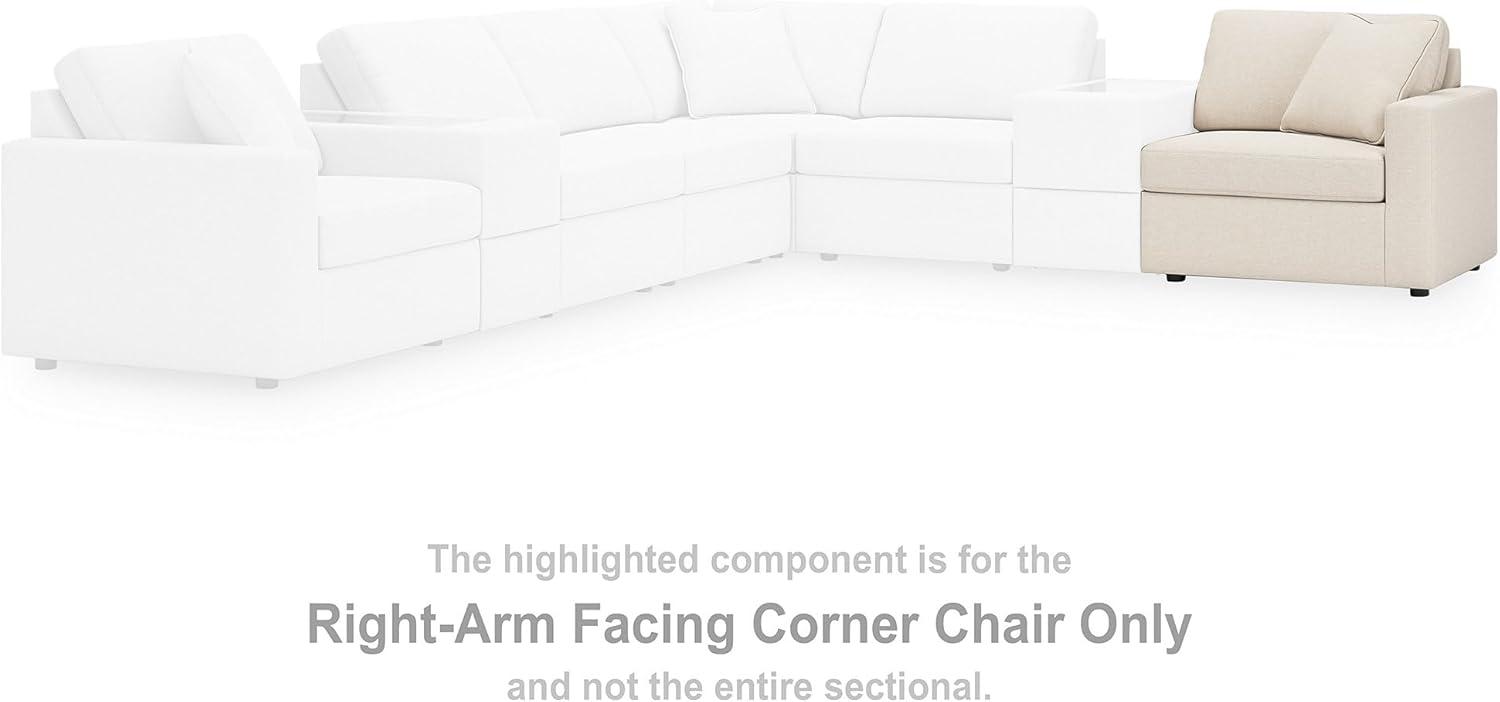 imageSignature Design by Ashley Modmax Contemporary Modular Stain Resistant 3Piece Sofa with Removable Zippered Covers and 2 Accent Pillows Reversible Back and Seat Cushions BlueBeige