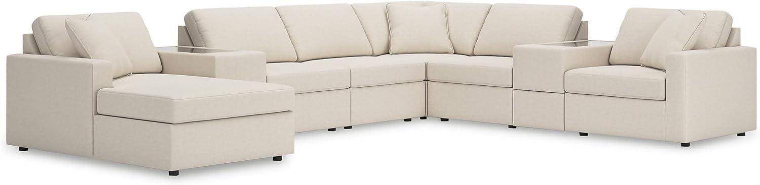 imageSignature Design by Ashley Modmax Contemporary Modular Stain Resistant 3Piece Sofa with Removable Zippered Covers and 2 Accent Pillows Reversible Back and Seat Cushions BlueBeige